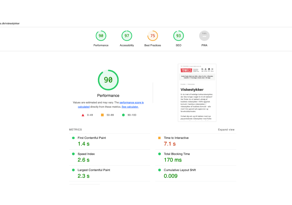 Category Mobile after Optimization